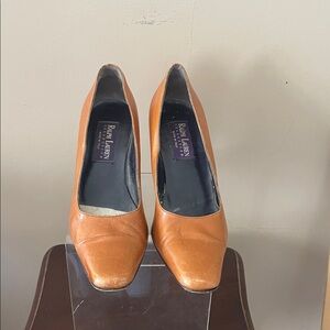 Ralph Lauren Women's Brown Leather Heels